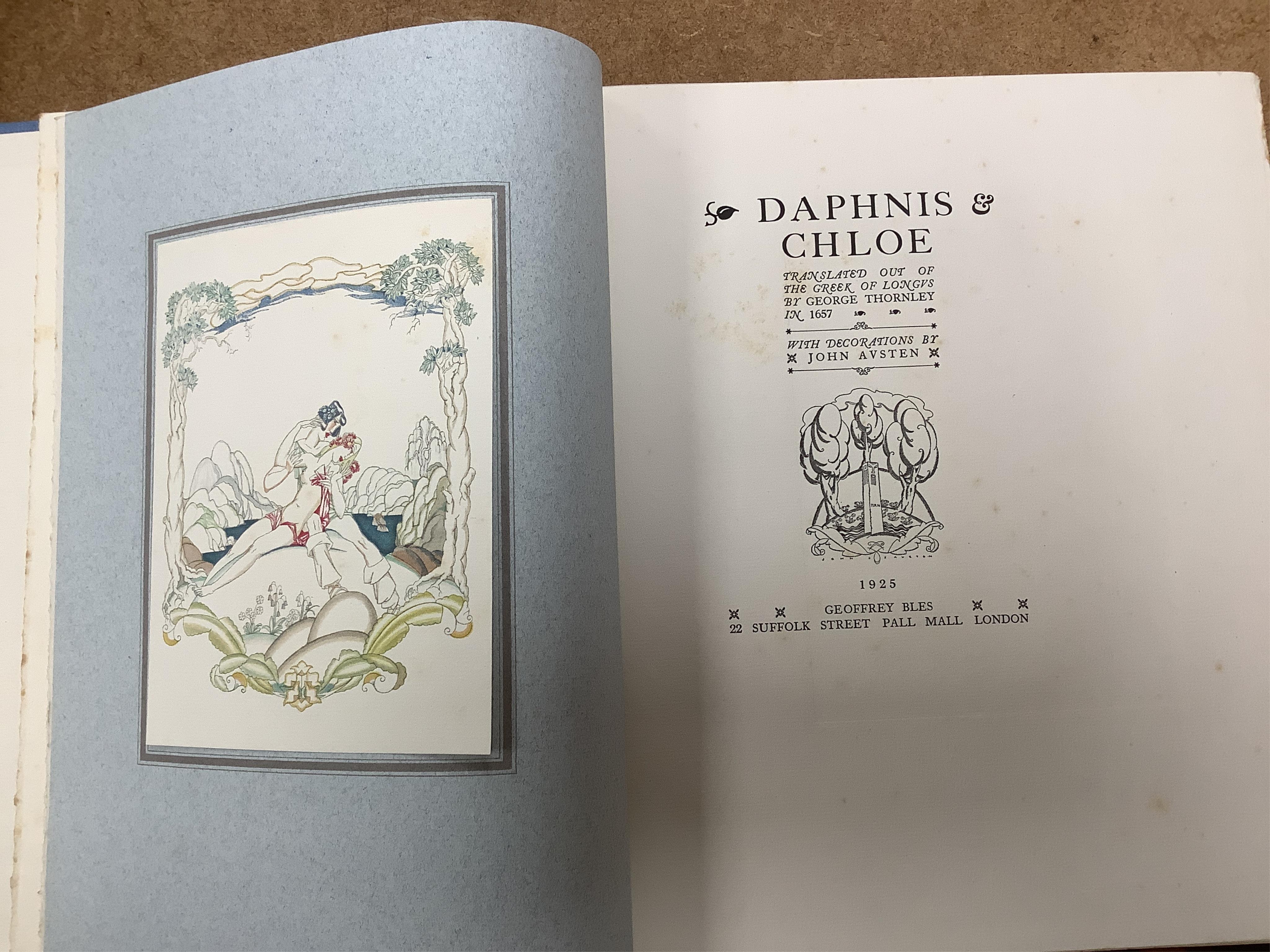 Illustrated books: Edmund Dulac's Fairy Book; Stories from Hans Andersen with Illustrations by Edmund Dulac and Daphnis & Chloe, Condition - used fair